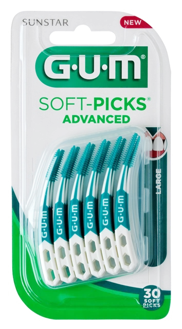 GUM Soft-Picks Advanced LARGE massage interdental brushes, 30 pcs