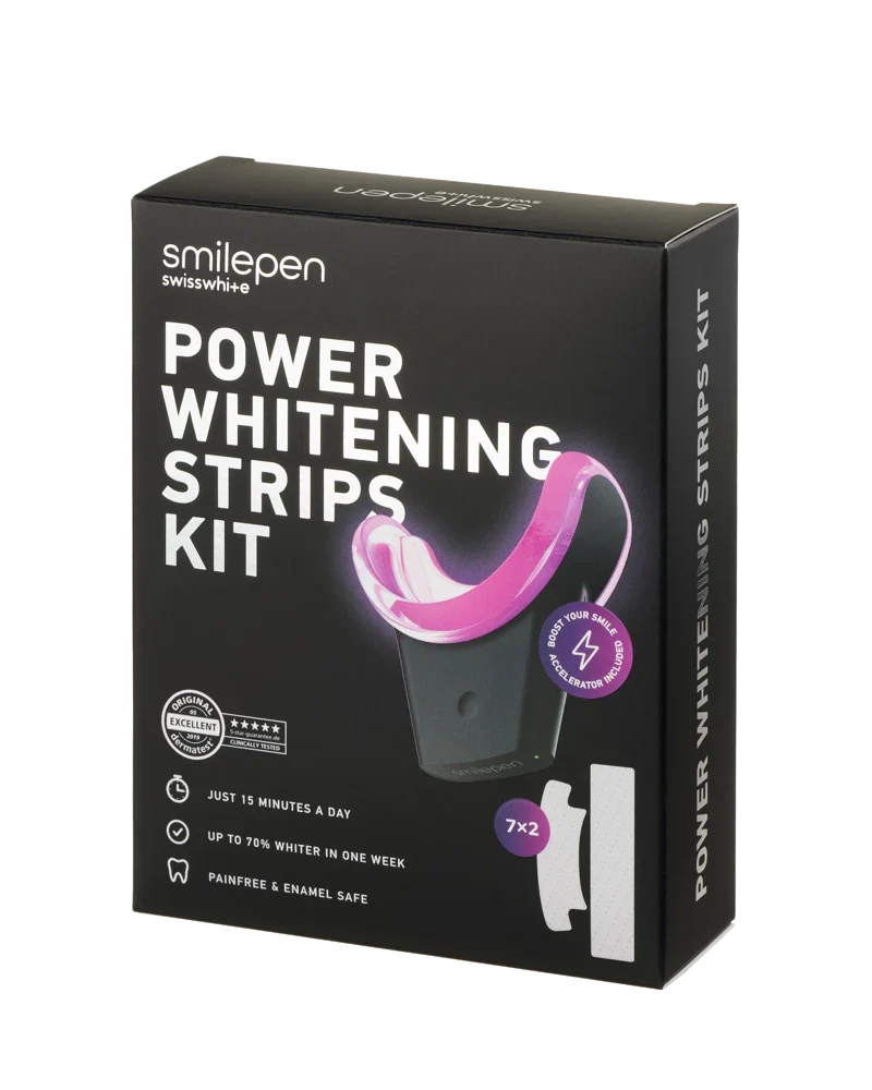 Smilepen Whitening Strips Kit, 7-day intensive teeth whitening treatment