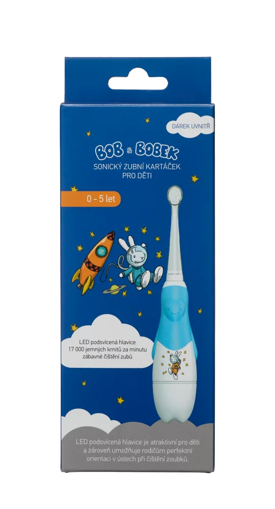 Bob and Bobek kid's sonic toothbrush 0-5 years Blue