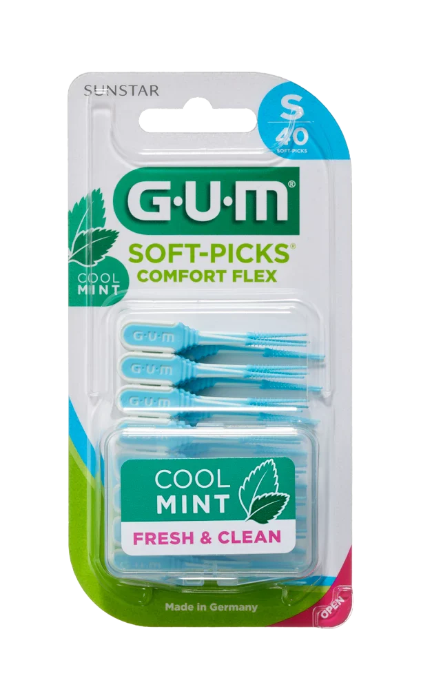 GUM Soft-Picks Regular Comfort Flex, Cool Mint, 40 pcs