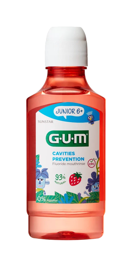 GUM Junior 6+ mouthwash with fluoride + CPC 0.07%, 300 ml