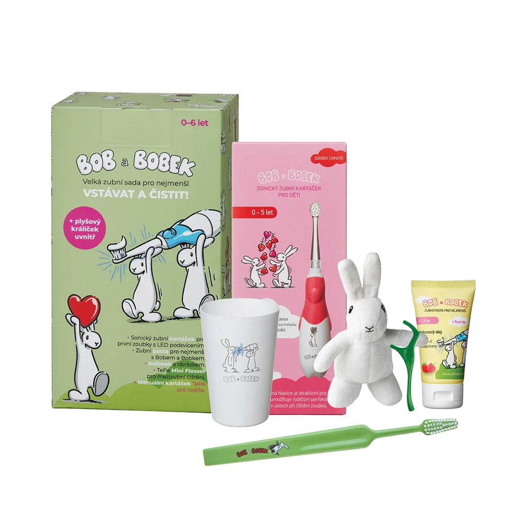 Bob and Bobek Large dental set for kids - Red