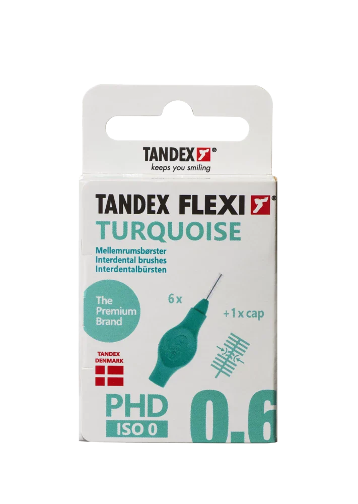 Tandex Flexi interdental brushes turquoise 0.60 mm, 6 pcs