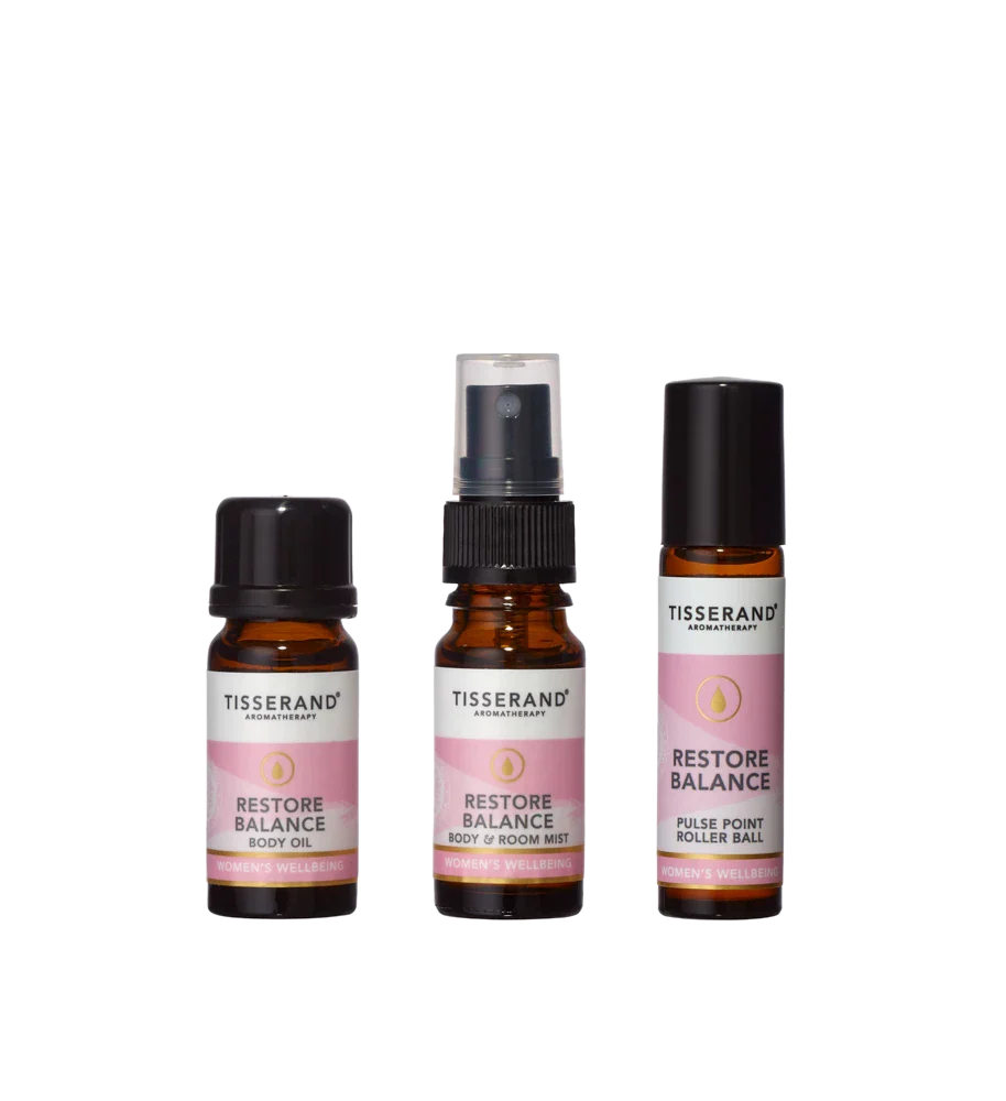 Tisserand Restore Balance Oil, Mist and Roll-on Set, 2x 9 ml + 1x 10 ml